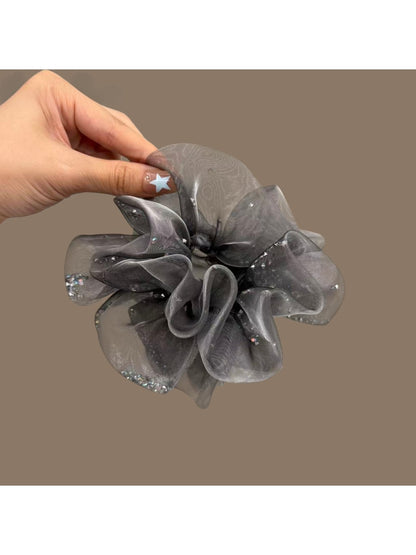 Gifty - Mesh Sparkle Polyester Scrunchie