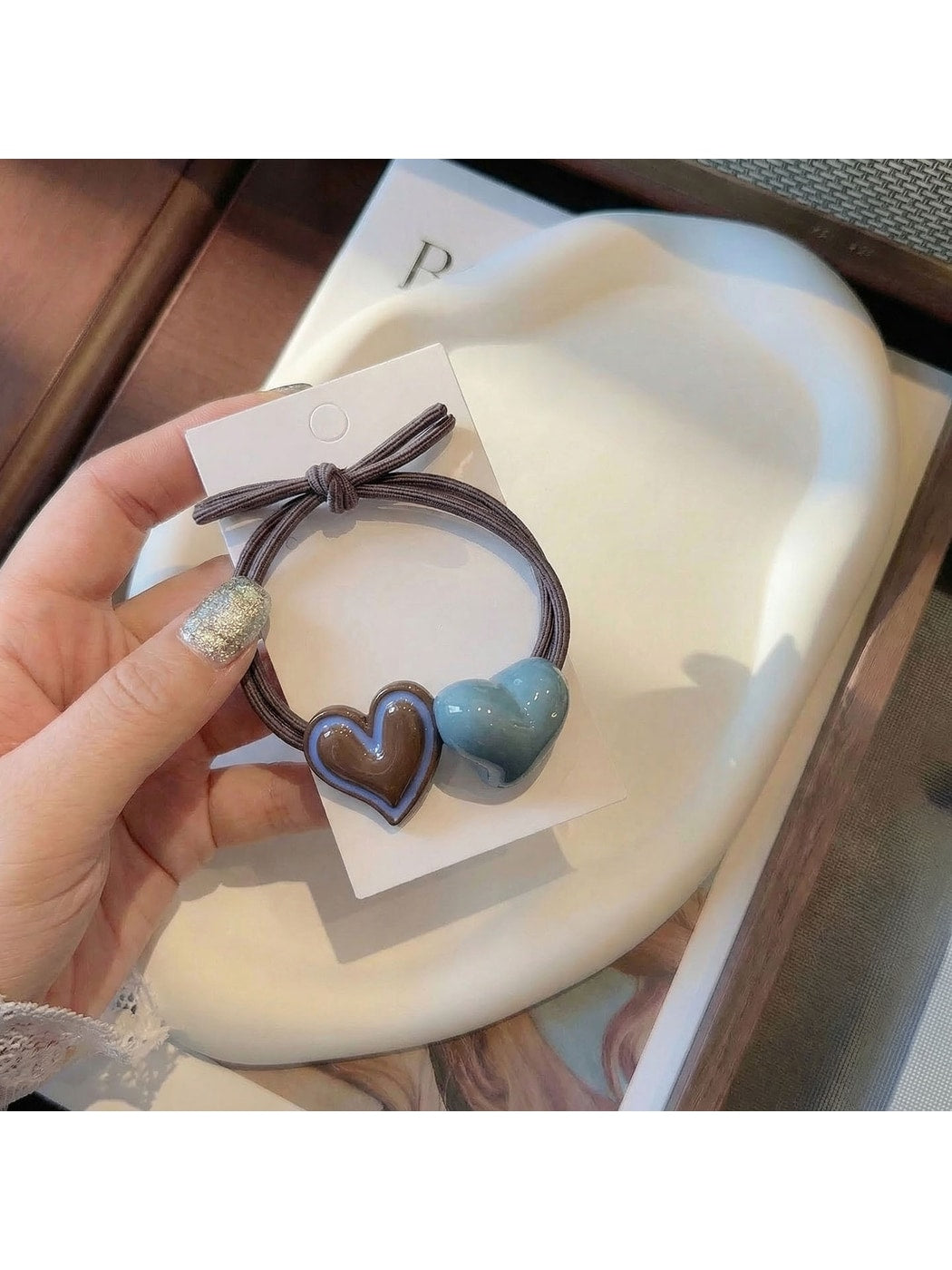 Gifty - Sweet Style Heart Ponytail Elastic Hair Tie