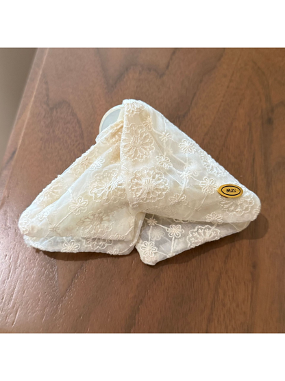 Gifty - Floral Lace Layered Oversized Scrunchie