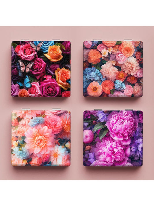 Mirroray - Floral Patterned Square Mirror