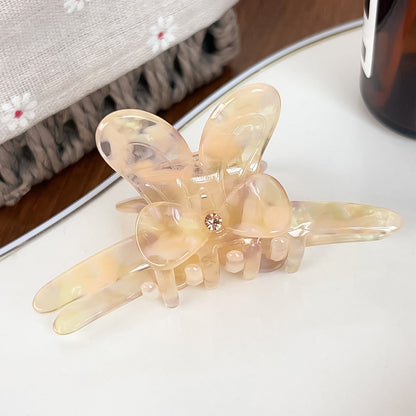 Beau - Acetate Board Bow Detail Decorative Claw Clip