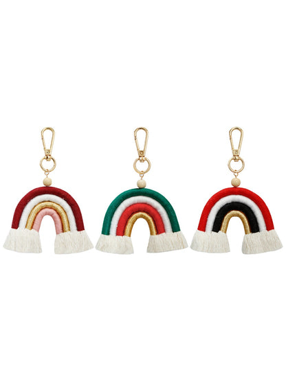Keypus - Colorful Rainbow Tassel Keychain