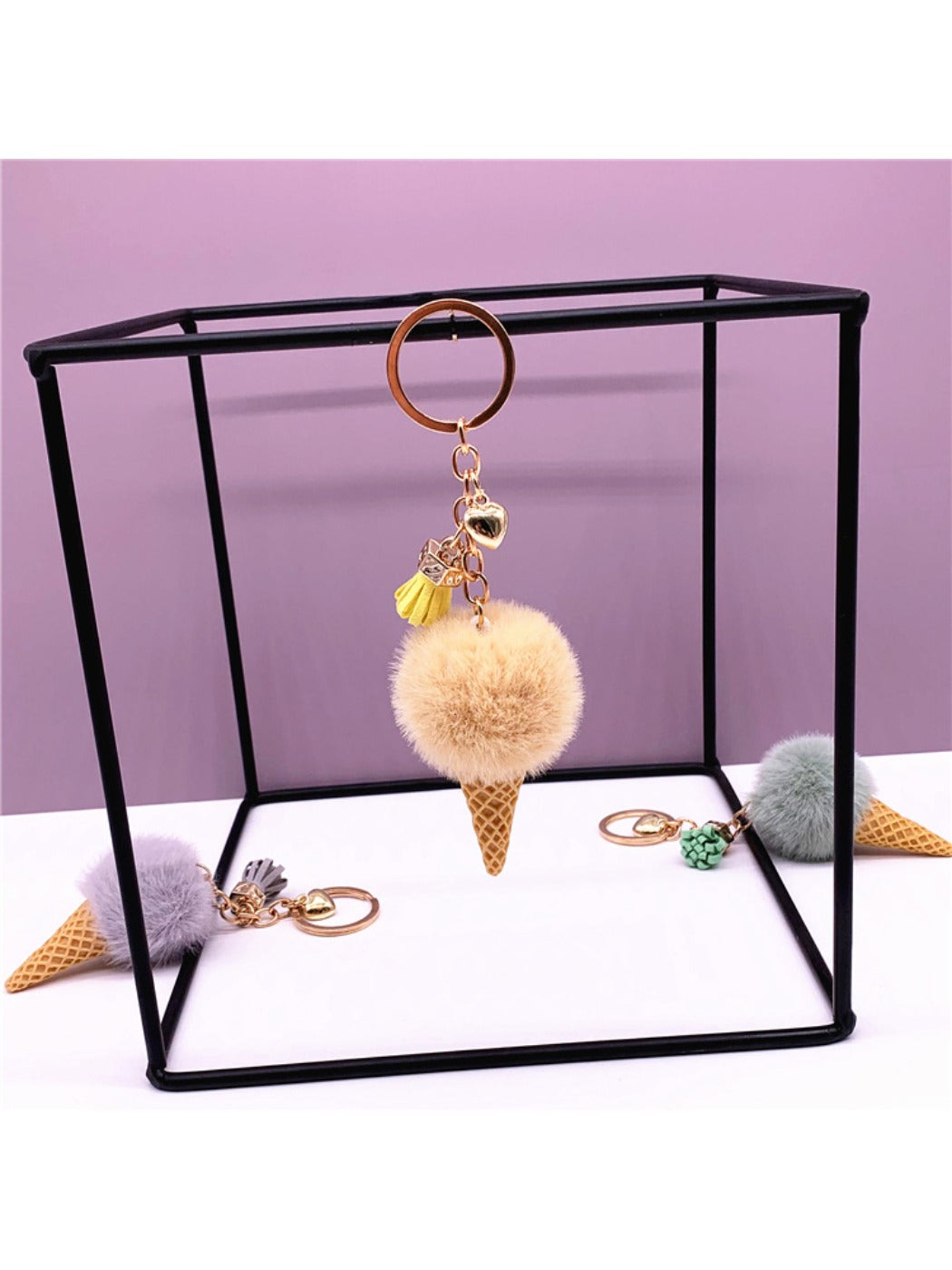 Keypus - Ice Cream Shaped Bag Charm Keychain