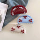 Beau - Adorable Half Round Cherry Themed Claw Clip