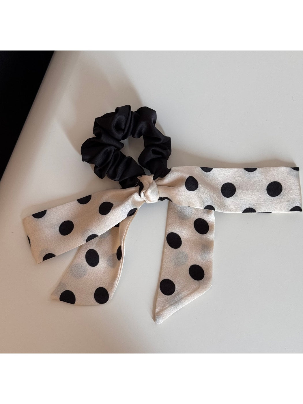 Beau - Long Tail Polka Dot Decorative Bow Hair Clip