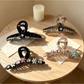 Beau - Floral Detail Plastic Hair Claw Clip