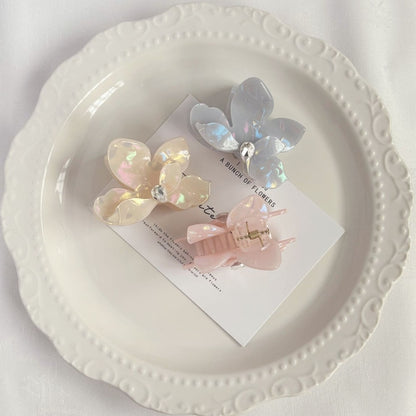 Beau - Iridescent Floral Acetate Claw Clip