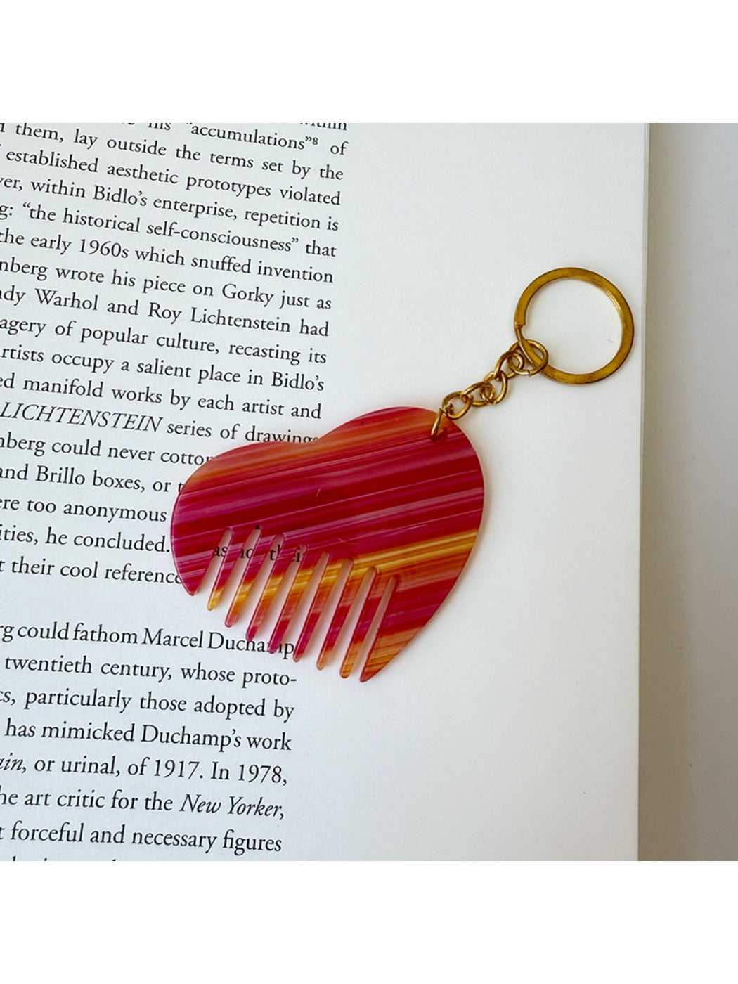 Keypus - Cute Heart Comb Keychain