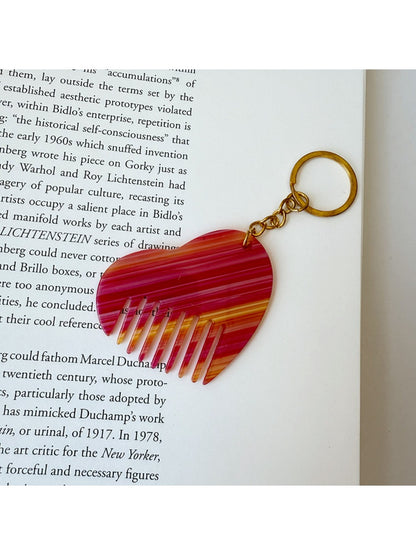 Keypus - Cute Heart Comb Keychain