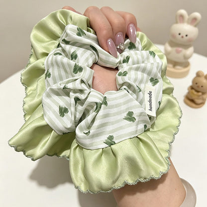 Gifty - Colorblock Polyester Ruffle Edge Scrunchie