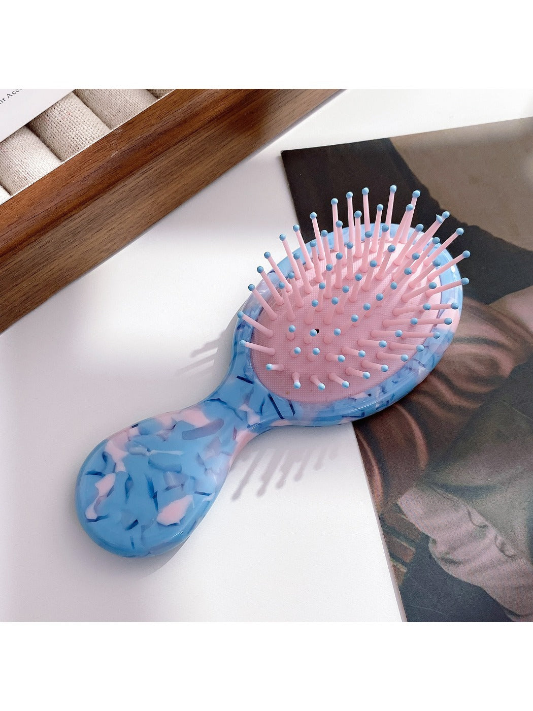 Camerow - Vintage Acetate Hair Comb Portable Massage Brush