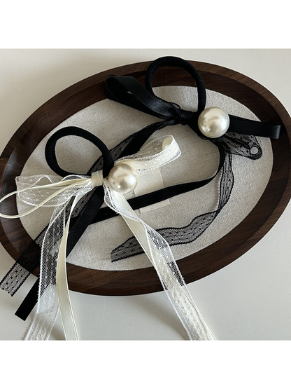 Gifty - Lace Bow Ribbon Hair Tie