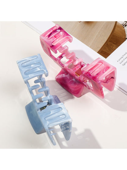 Beau - Geometric Marble Style PC Claw Hair Clip