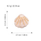 Beau - Acetate Fiber Fan Motif Alloy Claw Clip