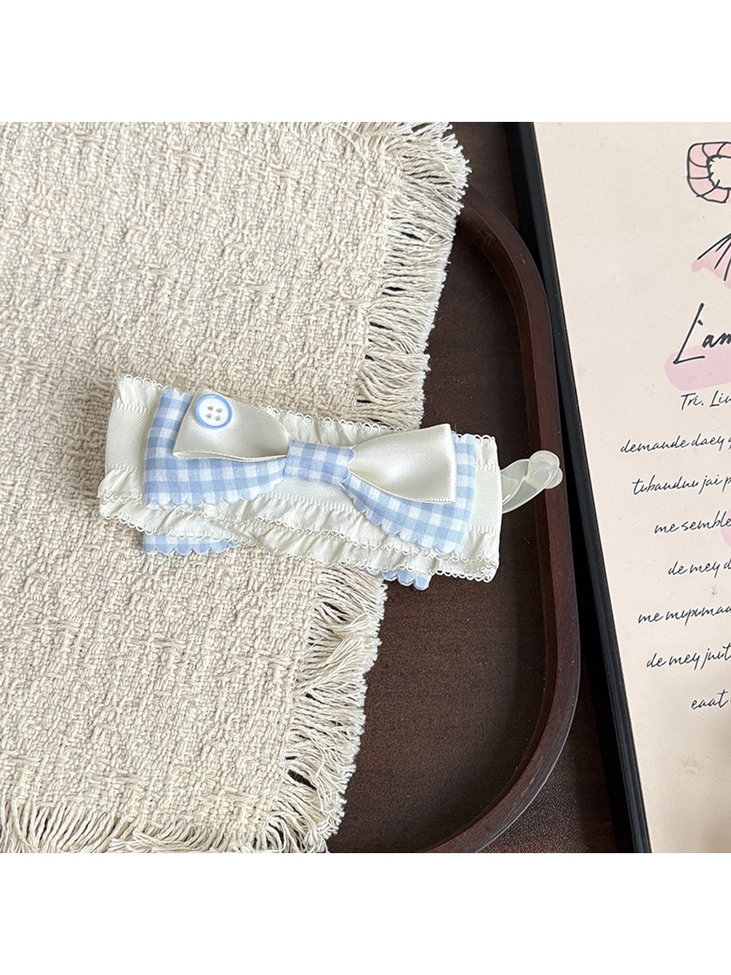 Beau - Polka Dot Bow Ruffle Cartoon Banana Clip