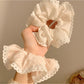 Gifty - Polka Dot Lace Trim Scrunchie