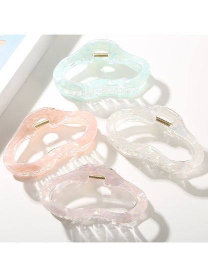 Beau Pretty Cloud Shaped Hair Clip on white background showing front view