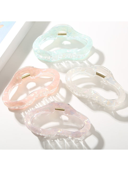 Beau Pretty Cloud Shaped Hair Clip on white background showing front view