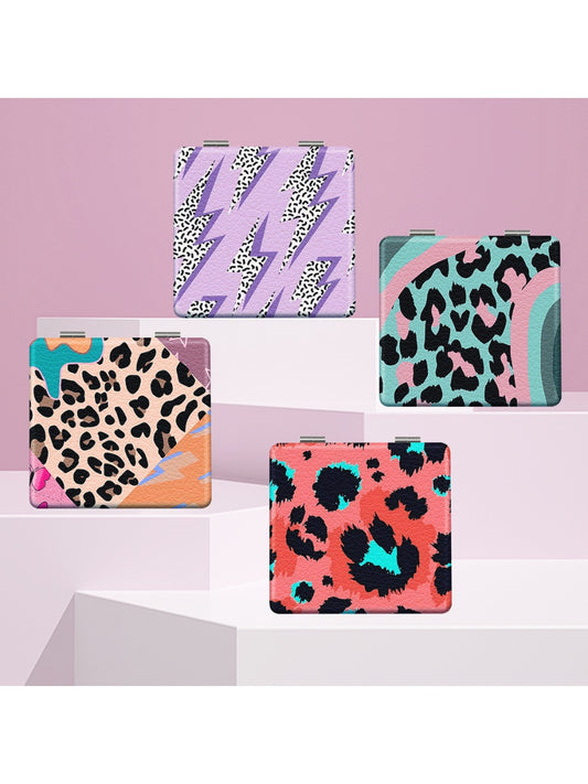 Mirroray - Cool Leopard Print Folding Makeup Mirror