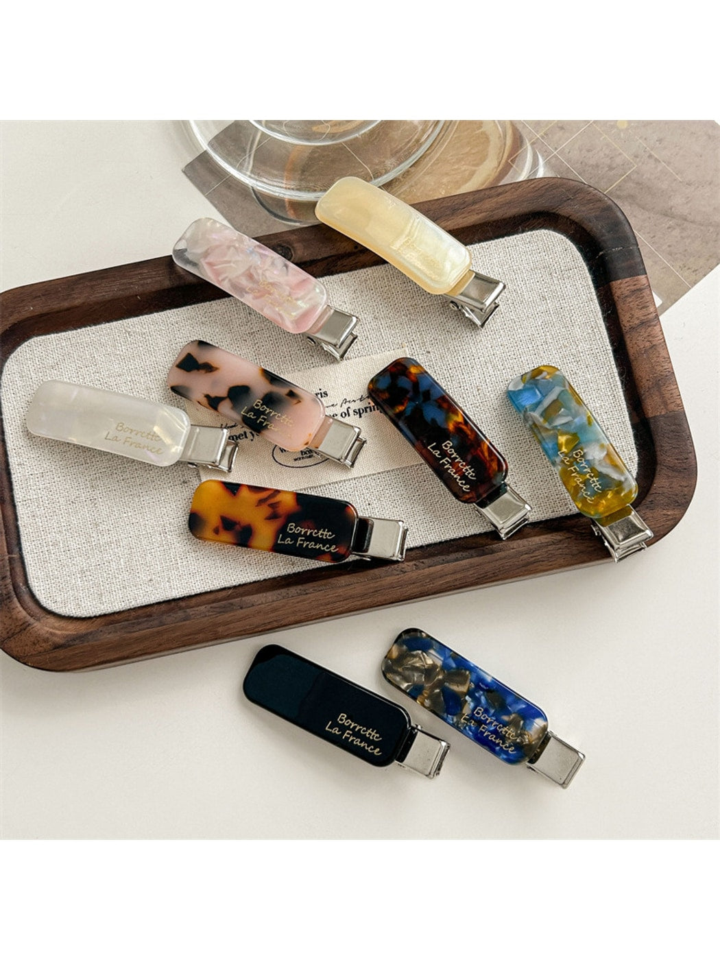 Beau - Rectangular Acetate Duckbill Geometric Hair Clip