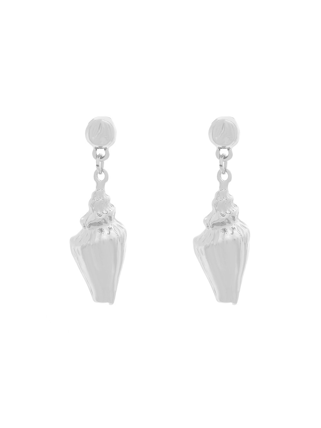 Earedge - Gold Tone Ocean Shell Statement Dangle Earrings