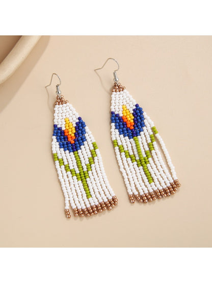 Earedge - Boho Floral Tassel Earrings