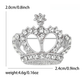 Brovia - Rhinestone Crown Accent Alloy Brooch Pin