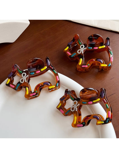 Beau - Colorful Line Puppy Minimalist Hair Clips