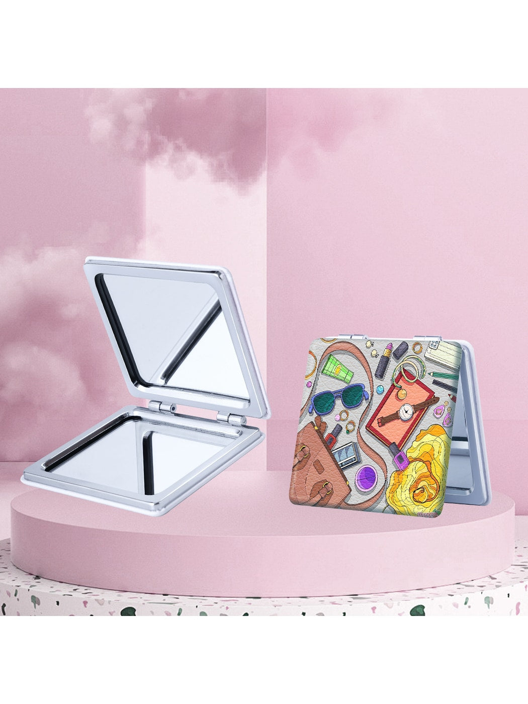 Mirroray - Cartoon Style Foldable Makeup Mirror