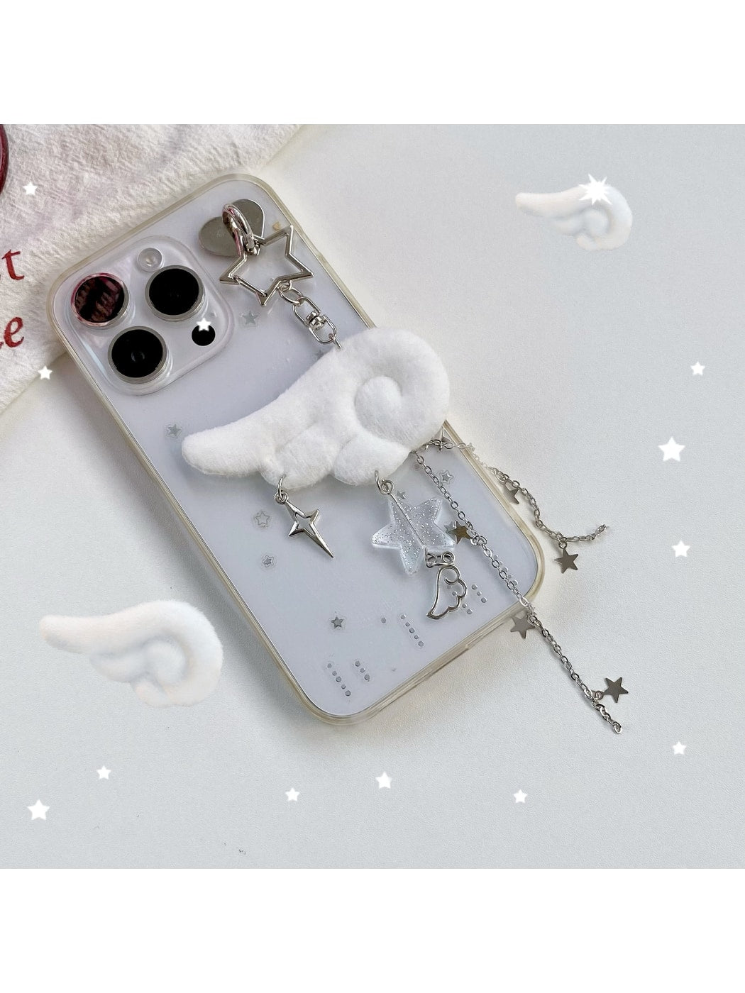 Keypus - Retro Y2K Angel Wing Star Chain Keychain