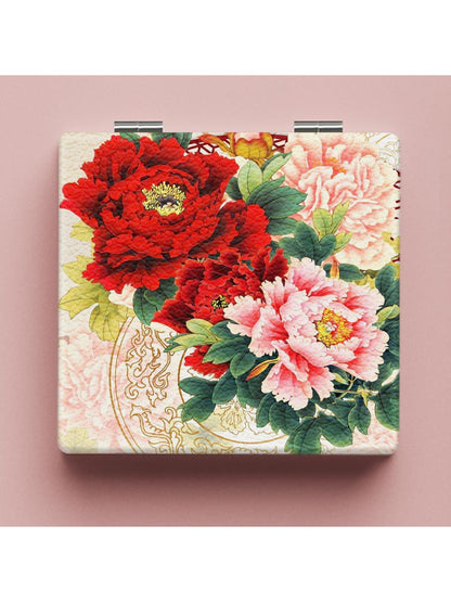 Mirroray - Portable Mirror with Floral Print