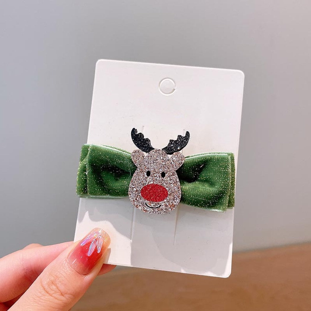 Beau - Bright Christmas Theme Bow Decorative Hair Clip