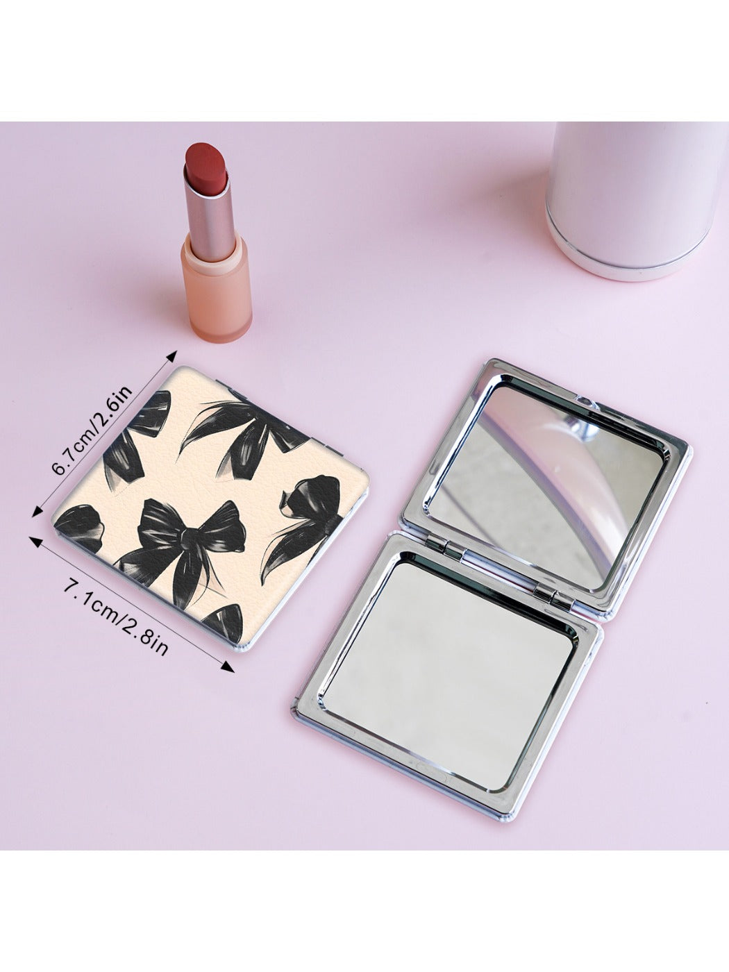 Mirroray - Whimsical Illustrated Square Compact Mirror
