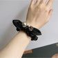 Gifty - Minimalist Black Ruched Scrunchie