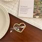 Beau - Heart Bow Beaded Front Hair Clip