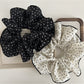 Gifty fabric scrunchie with tiny floral print on large size