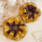 Gifty - Yellow Polka Dot Knitted Scrunchie