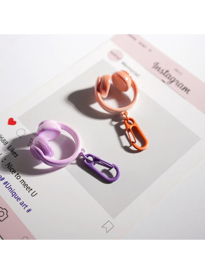 Keypus - Solid Color Headphone Shaped Keychain