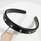 Gifty - PU Leather Studded Retro Style Headband