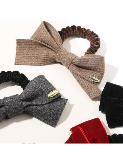 Gifty - Solid Color Simple Bow Hair Tie