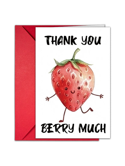 Carduria - Fruit Pattern Thank You Greeting Card