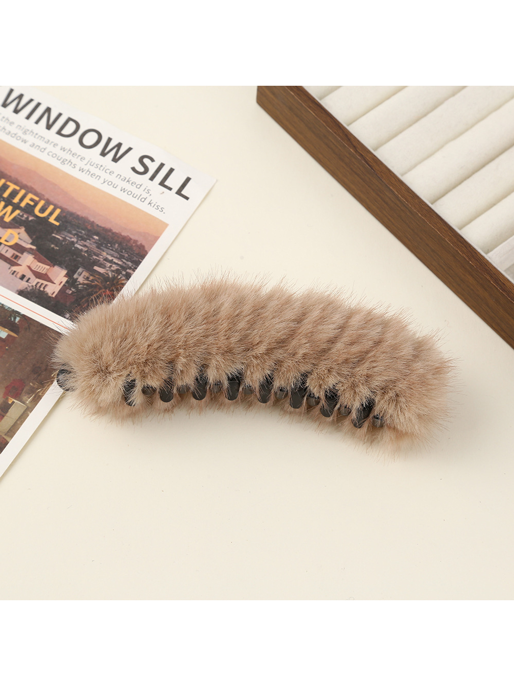Beau - Soft Solid Color Curved Banana Claw Clip
