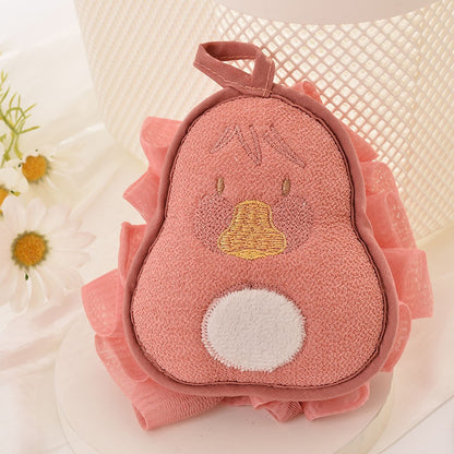 Papo - Pear Shaped Ruffle Mesh Bath Pouf