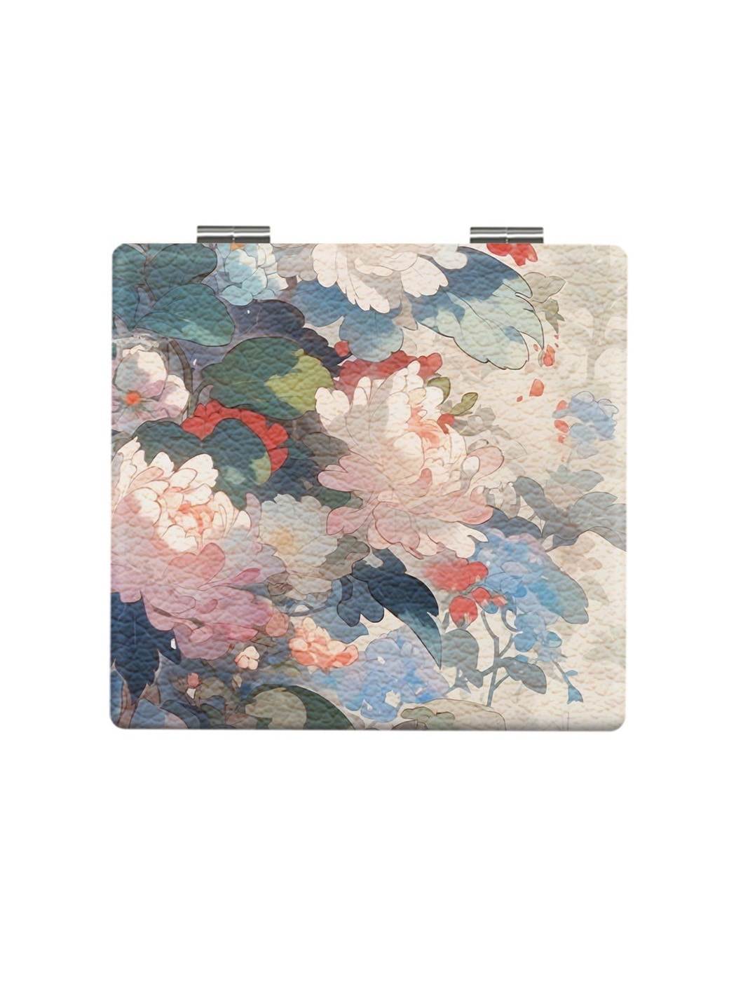 Mirroray - Floral Print PU Folding Tabletop Mirror