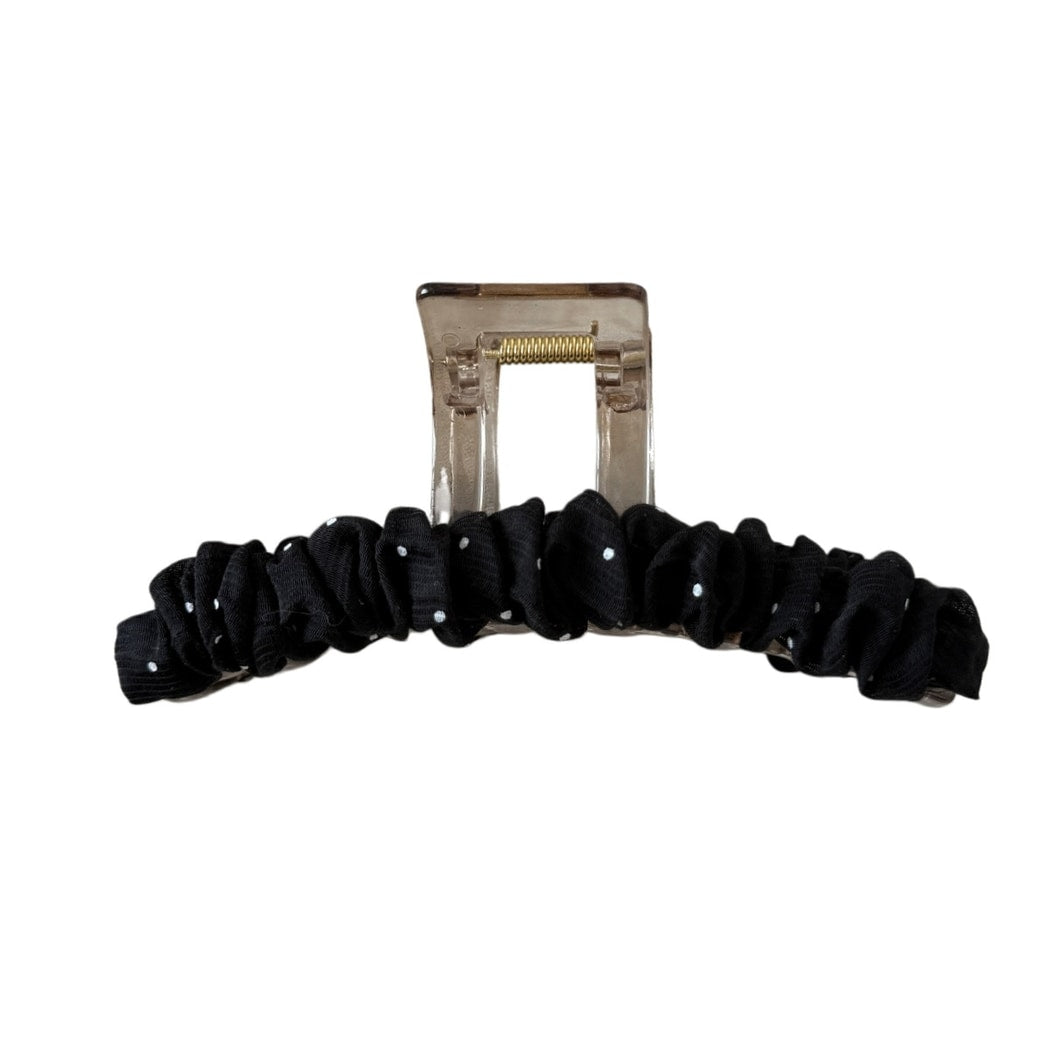 Beau - Ruched Straight Bar Decorative Hair Claw Clip