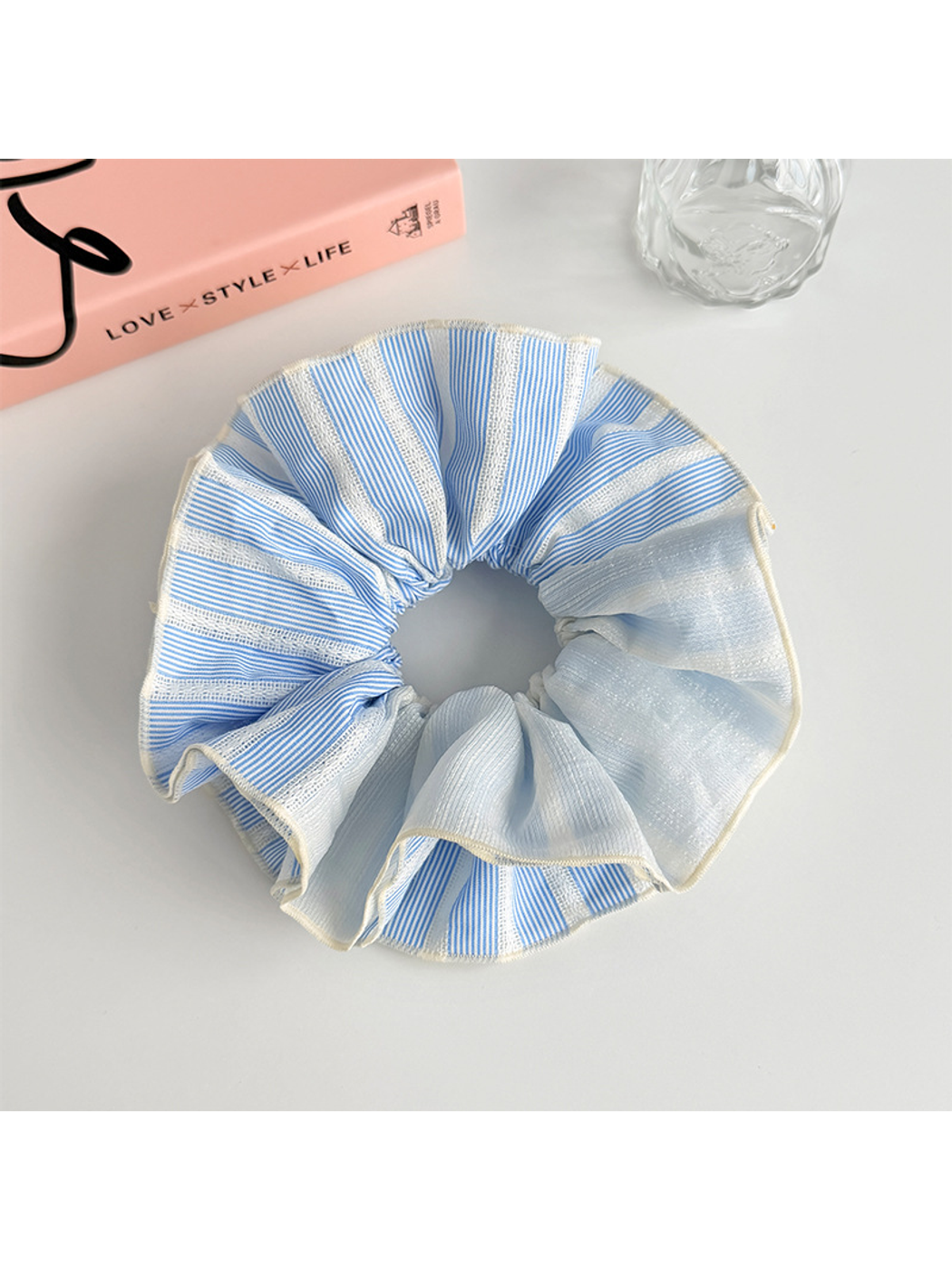 Gifty - Layered Striped Oversized Hair Scrunchie