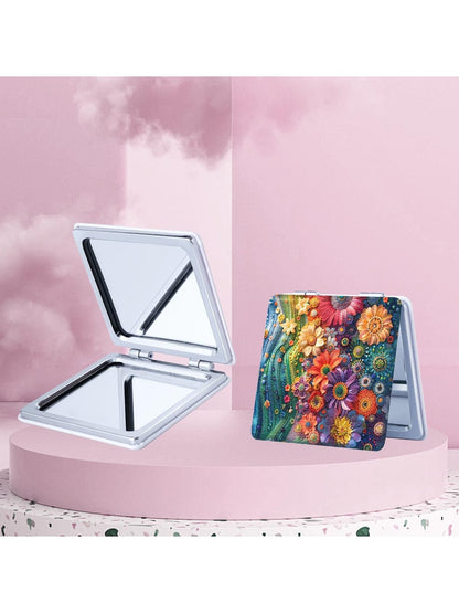 Mirroray - Portable PU Finish Foldable Makeup Mirror