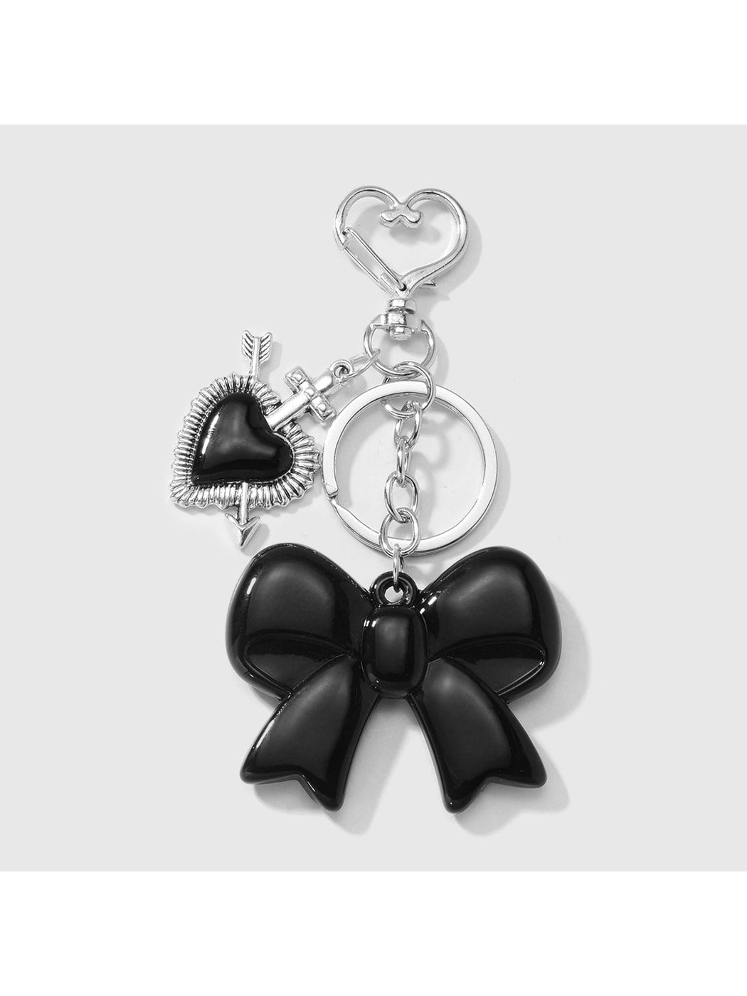 Keypus - Y2K Acrylic Bow and Mirror Charm Keychain