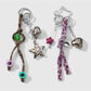Keypus - Leopard Print Heart and Star Key Ring Charm