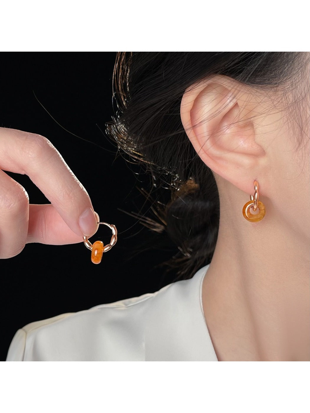 Earedge - Minimalist Hoop Dangle Earrings